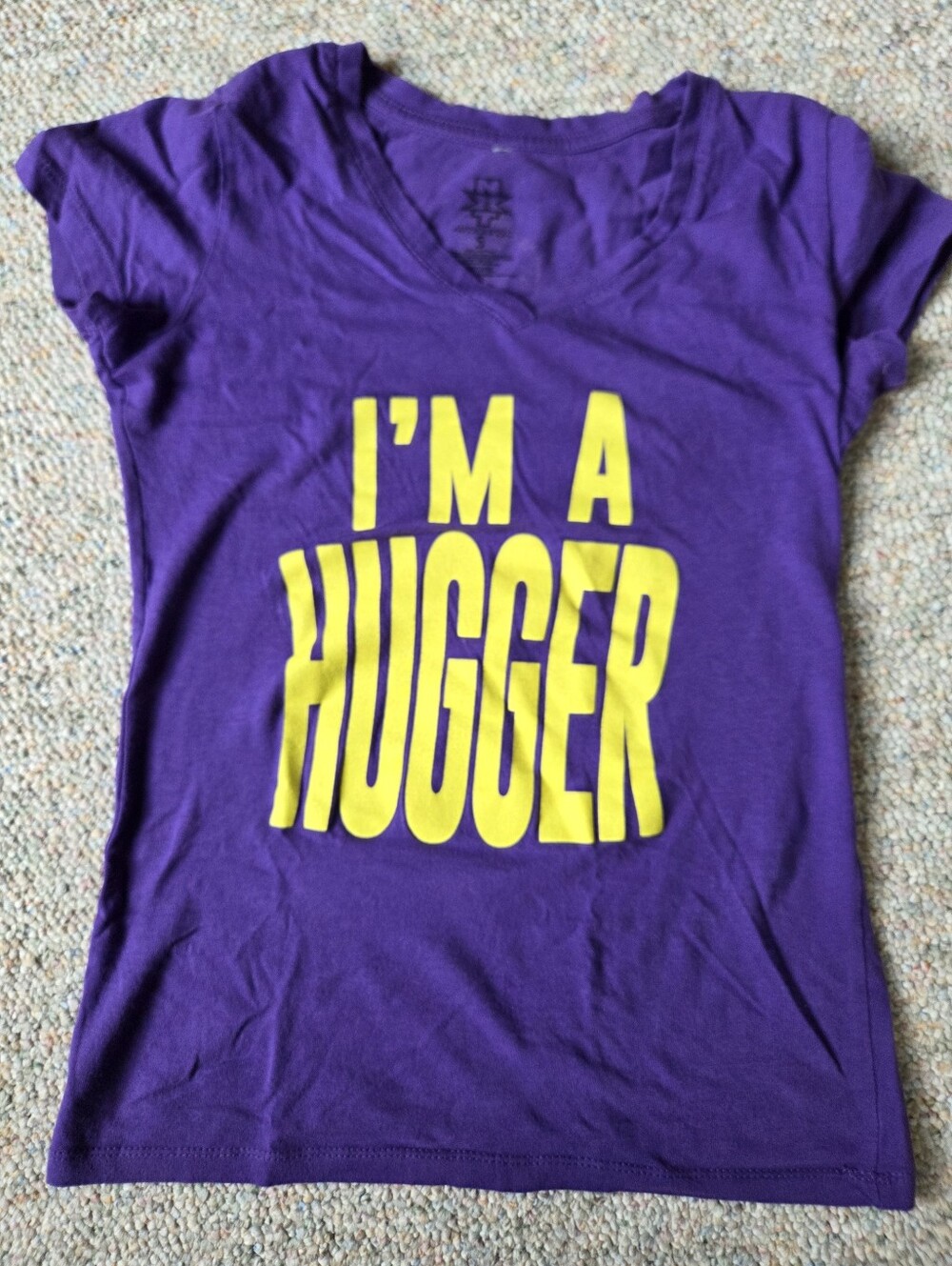 WWE NXT Bayley Tee with Yellow "I'M A HUGGER" Graphic